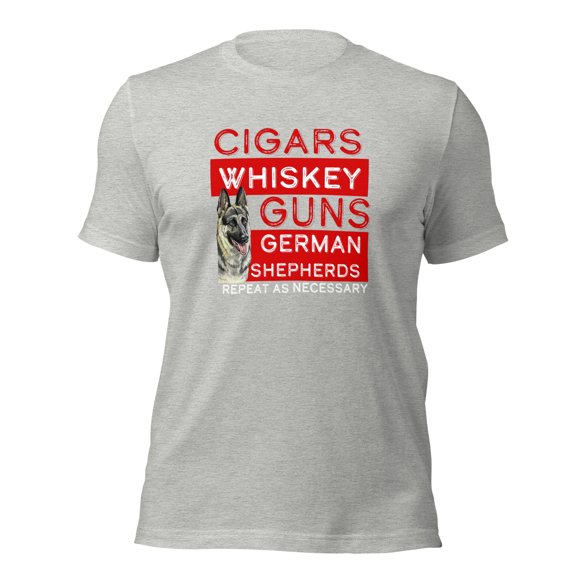 Cigars, Whiskey, Guns, & German Shepherds Unisex t-shirt - Image 6