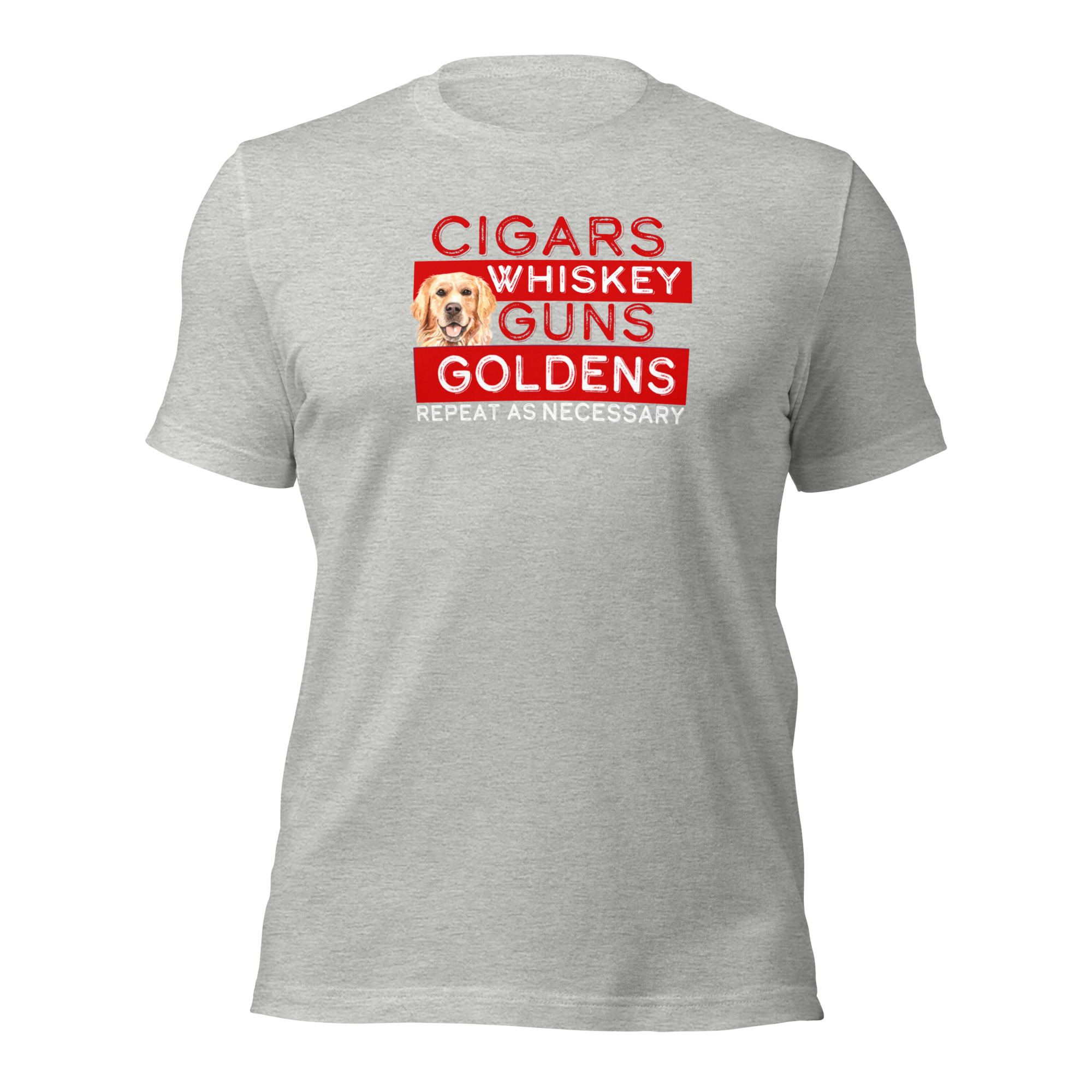 Cigars, Whiskey, Guns, & Goldens t-shirt - Image 7
