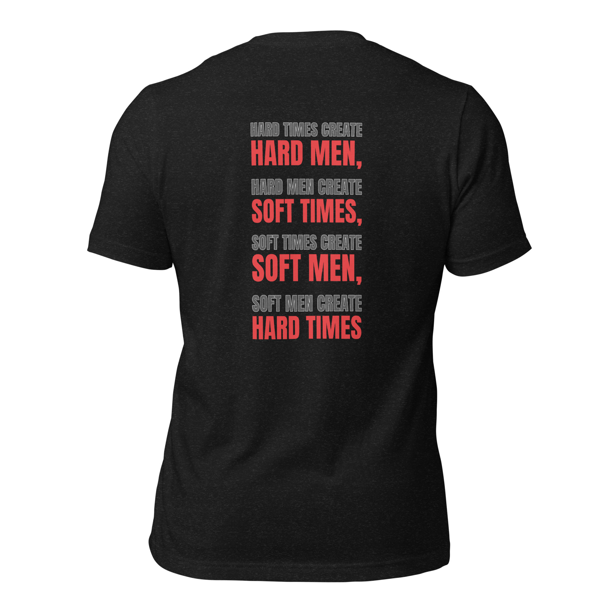 Hard Times Create Hard Men. Hard Men Create Soft Times, Soft Times Create Soft Men. Soft Men Create Hard Times.