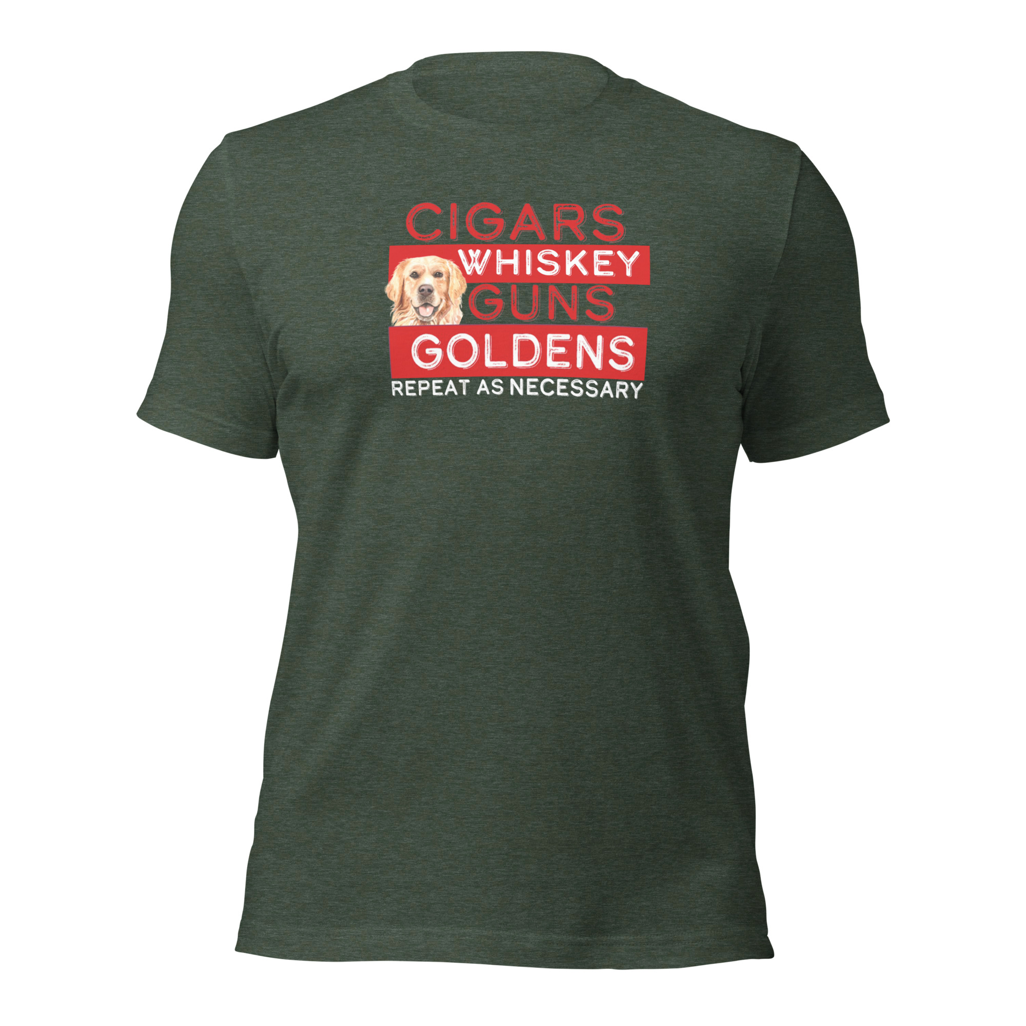 Cigars, Whiskey, Guns, & Goldens t-shirt - Image 6