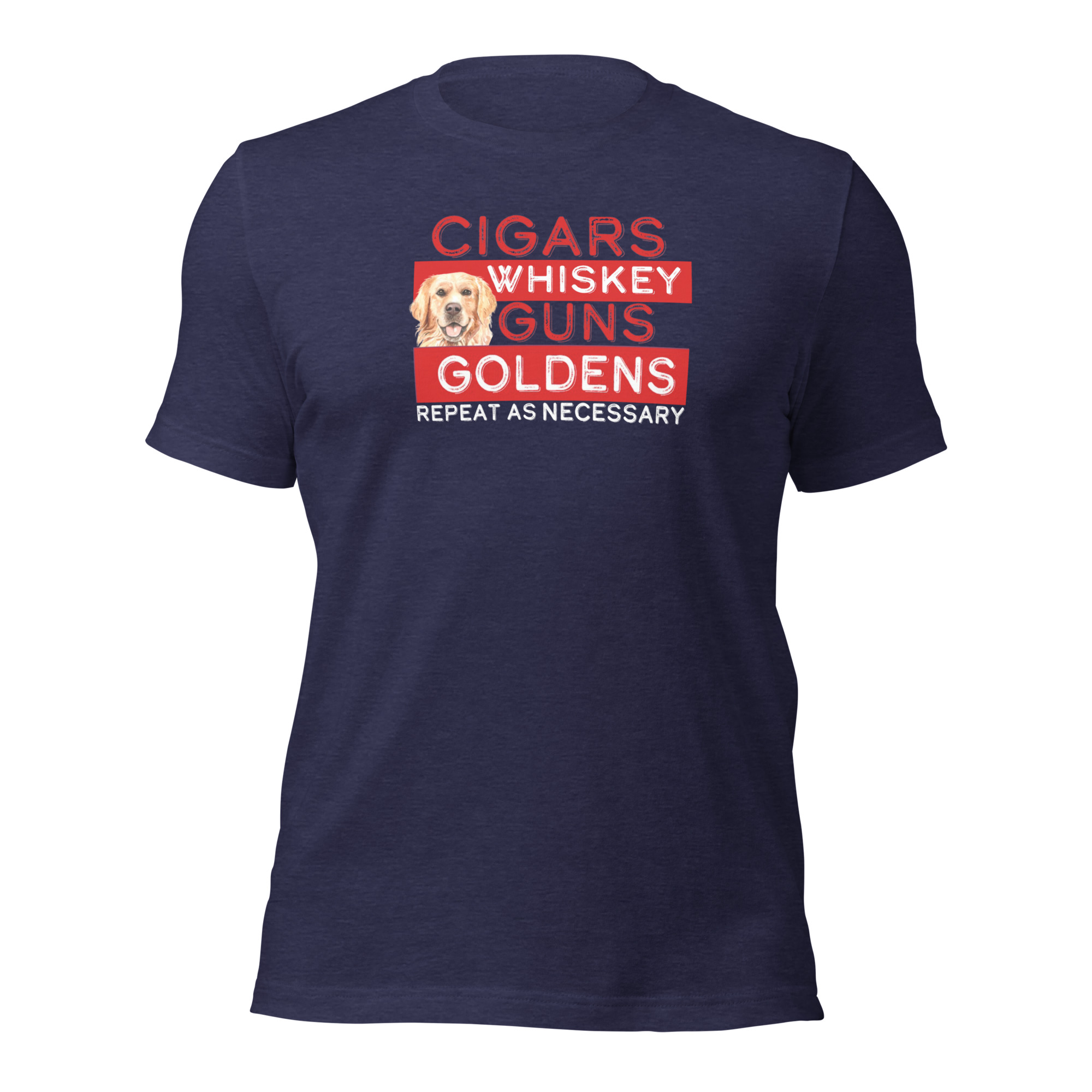 Cigars, Whiskey, Guns, & Goldens t-shirt - Image 4