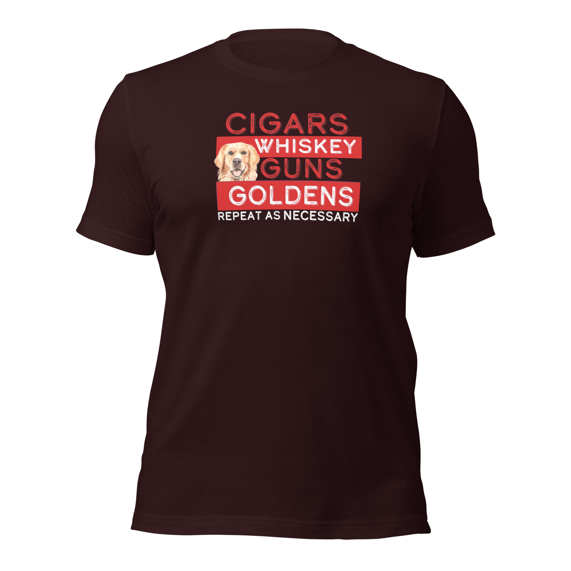 Cigars, Whiskey, Guns, & Goldens t-shirt - Image 3