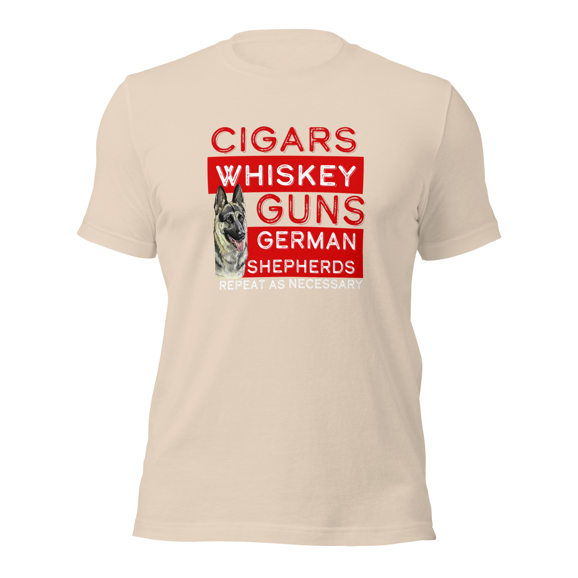 Cigars, Whiskey, Guns, & German Shepherds Unisex t-shirt - Image 7